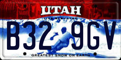 UT license plate B329GV