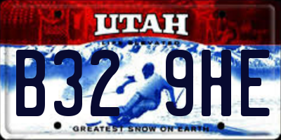 UT license plate B329HE