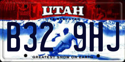 UT license plate B329HJ