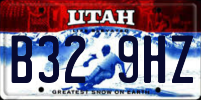 UT license plate B329HZ