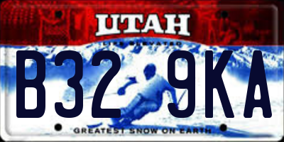 UT license plate B329KA