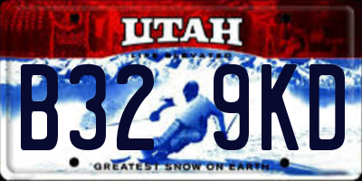 UT license plate B329KD