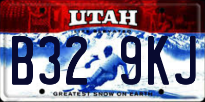 UT license plate B329KJ