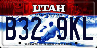 UT license plate B329KL