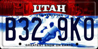 UT license plate B329KO