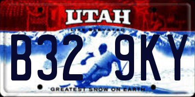 UT license plate B329KY