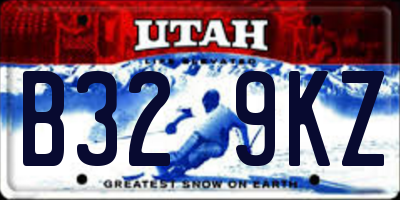 UT license plate B329KZ