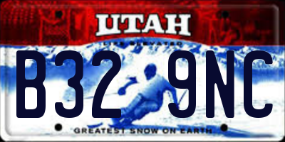 UT license plate B329NC