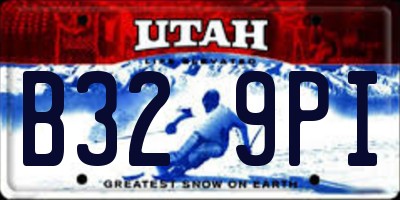 UT license plate B329PI