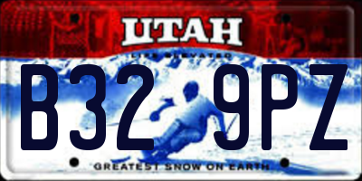 UT license plate B329PZ