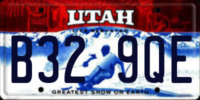 UT license plate B329QE