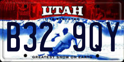 UT license plate B329QY