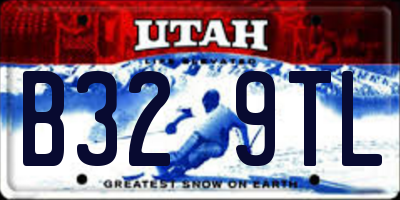 UT license plate B329TL