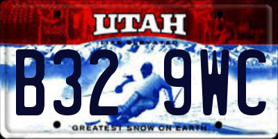 UT license plate B329WC