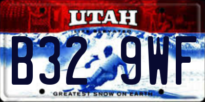 UT license plate B329WF