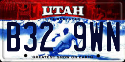 UT license plate B329WN