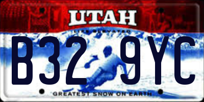 UT license plate B329YC
