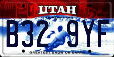 UT license plate B329YF