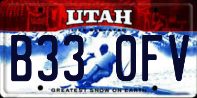 UT license plate B330FV