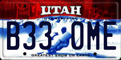 UT license plate B330ME