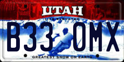 UT license plate B330MX