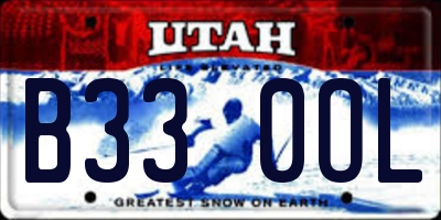 UT license plate B330OL