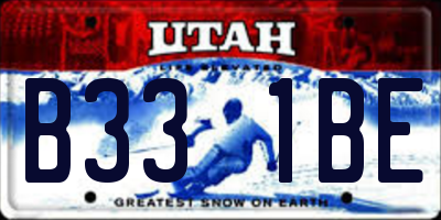 UT license plate B331BE