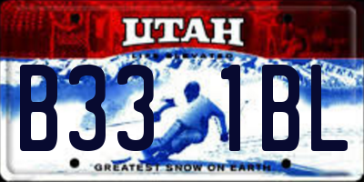 UT license plate B331BL
