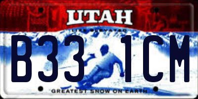 UT license plate B331CM