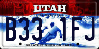 UT license plate B331FJ