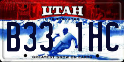 UT license plate B331HC