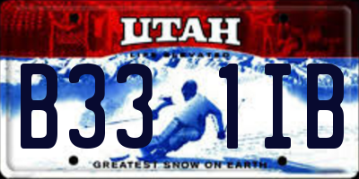 UT license plate B331IB