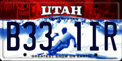 UT license plate B331IR