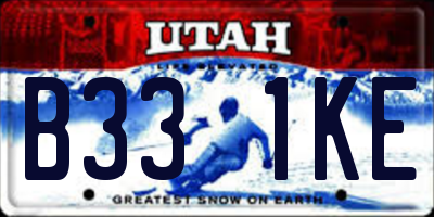 UT license plate B331KE