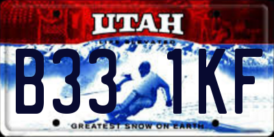UT license plate B331KF