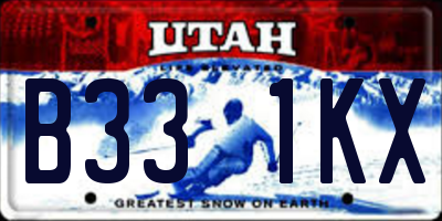 UT license plate B331KX