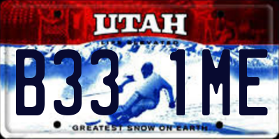 UT license plate B331ME