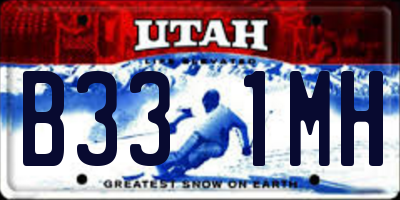UT license plate B331MH