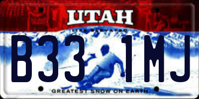 UT license plate B331MJ