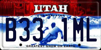 UT license plate B331ML