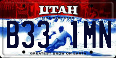 UT license plate B331MN