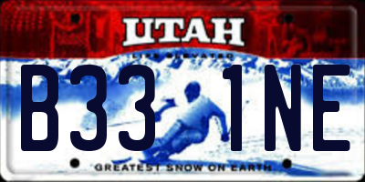 UT license plate B331NE