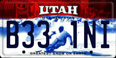 UT license plate B331NI