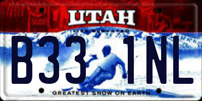 UT license plate B331NL