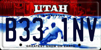 UT license plate B331NV