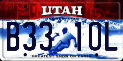 UT license plate B331OL