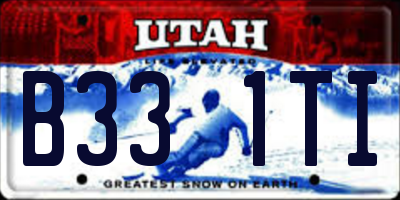 UT license plate B331TI