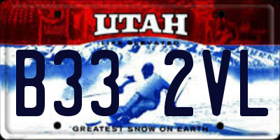 UT license plate B332VL