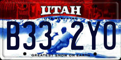 UT license plate B332YO