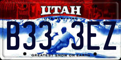 UT license plate B333EZ